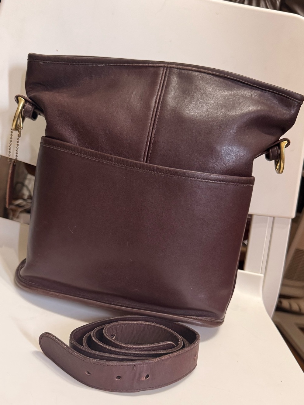Coach Merlot/brown Leather Shoulder Bag